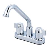 Olympia Faucets Elite 1.5 GPM Centerset 5-1/2" Reach Bar Faucet with Dual Knob Handles Polished Chrome