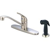 Olympia Faucets Elite 1.5 GPM Bridge Kitchen Faucet Brushed Nickel