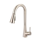 Olympia Faucets i2 1.5 GPM Single Hole Kitchen Faucet Brushed Nickel