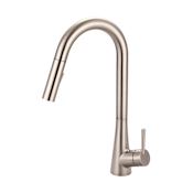 Olympia Faucets i2 1.5 GPM Single Hole Kitchen Faucet Brushed Nickel