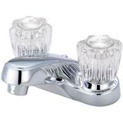 Olympia Faucets Elite 1.2 GPM Centerset Bathroom Faucet with Acrylic Handles Polished Chrome
