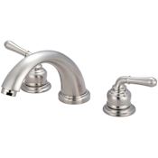 Olympia Faucets Accent Deck Mounted 7-1/2" Reach Roman Tub Filler Brushed Nickel