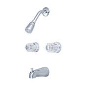 Olympia Faucets Elite 1.75 GPM Tub and Shower Trim Package - Includes Single Function Shower Head, Valve Trim, and Tub Spout Polished Chrome
