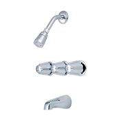 Olympia Faucets Elite 1.75 GPM Tub and Shower Trim Package - Includes Single Function Shower Head, Valve Trim, and Tub Spout Polished Chrome