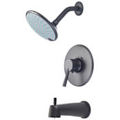 Olympia Faucets i2 Tub and Shower Trim Package with 1.75 GPM Multi Function Shower Head Polished Chrome