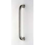 Omnia Stainless Steel Tube Style 12" Center to Center Door Handle Pull Brushed Stainless Steel
