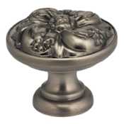 Omnia Ornate 1-3/8 Inch Mushroom Cabinet Knob Pewter