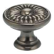 Omnia Ornate 1-3/16 Inch Mushroom Cabinet Knob Pewter
