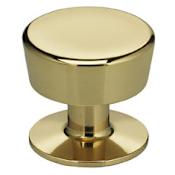 Omnia Classic & Modern 1-3/16 Inch Mushroom Cabinet Knob Polished Brass