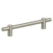 Omnia Stainless Steel 5 " Center to Center Industrial Long Bar 7.25" Long Cabinet Handle / Drawer Pull Brushed Stainless Steel