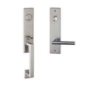 Omnia Urban Dummy Set Entrance Handleset with Interior Lever 43 Brushed Stainless Steel