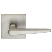 Omnia Non-Turning One-Sided Door Lever with 171 Style Handle and Square Rose Lacquered Satin Nickel