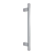 Omnia Elite 6" Center to Center Solid Forged Brass Square Cabinet Bar Handle / Drawer Bar Pull Polished Nickel