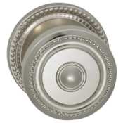 Omnia Non-Turning One-Sided Door Knob with 430 Style Handle and Round Rose Lacquered Polished Nickel
