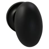 Omnia Non-Turning One-Sided Door Knob with 432 Style Handle and Small Round Rose Oil Rubbed Black