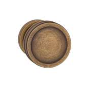 Omnia Arc Privacy Door Knob Set with 513 Handle and Small Edged Rosette Lacquered Antique Brass