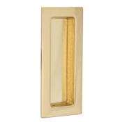Omnia Modern 4 Inch Tall Flush Pull from the Classics Collection Polished Brass