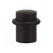 Omnia Modern 7/8 Inch Cylinder Floor Door Stop Bumper with Thick Rubber Ring Oil Rubbed Black