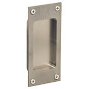 Omnia 5 Inch Tall Flush Pull Satin Stainless Steel