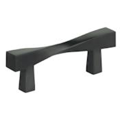 Omnia Ultima 2-3/4" Center to Center Solid Brass Twisted Square Bar Cabinet Handle / Drawer Bar Pull Oil Rubbed Black