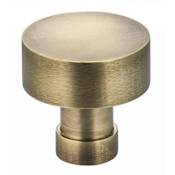 Omnia Ultima II 1-1/2 Inch Mushroom Cabinet Knob Antique Brass
