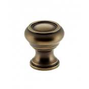 Omnia Traditions 1 Inch Mushroom Cabinet Knob Antique Brass
