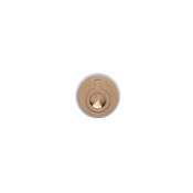 Omnia Architectural 2" Wide Solid Brass Flush Cup Drop Ring Sliding Door Pull Satin Brass