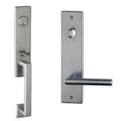 Omnia Urban Dummy Handleset with Interior Lever 12 Brushed Stainless Steel
