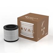 OVAL AIR Replacement Filter for Personal Air Purifier (AIR2000A) White