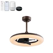 OVAL AIR Piero 20" 3 Blade Indoor Smart LED Ceiling Fan Deep Espresso Bronze