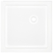 Ove Decors 36" x 36" Square Shower Base with Double Threshold and Rear Drain White