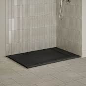 Ove Decors Lenora 32" x 48-3/16" Rectangular Shower Base with Single Threshold and Reversible Drain Black