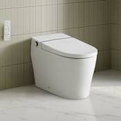 Ove Decors Ella 0.92 / 1.28 GPF Dual Flush One Piece Elongated Smart Toilet - Bidet Seat Included White