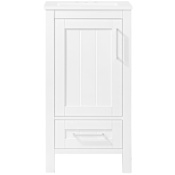 Ove Decors Kansas 18" Free Standing Single Basin Vanity Set with Cabinet and Ceramic Vanity Top White