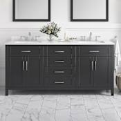 Ove Decors Tahoe 72" Free Standing Double Basin Vanity Set with Cabinet and Cultured Marble Vanity Top Dark Espresso / Cultured Marble Top