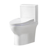Ove Decors Wilma 1.27 GPF Two-Piece ADA Accessible Smart Elongated Toilet – Bidet Seat Included White