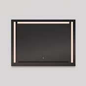 Oxygen Lighting Skylight 36" W x 24" H Modern Rectangular Frameless Bathroom Wall Mirror Black