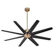 Oxygen Lighting FLEET 56" 8 Blade Indoor Ceiling Fan with Wall Control Aged Brass