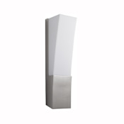 Oxygen Lighting Crescent 14" Tall ADA Single Light LED Bathroom Sconce with Acrylic Shade Satin Nickel