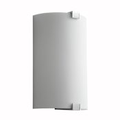 Oxygen Lighting Siren 13" Tall 1 Light ADA LED Wall Sconce with Acrylic Half Cylinder Shade Polished Chrome / Matte White
