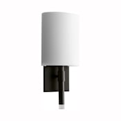 Oxygen Lighting Beacon 17" Tall ADA Single Light LED Bathroom Sconce with Acrylic Half Cylinder Shade Old World / Matte White