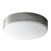 Oxygen Lighting Journey 14" Wide 2 Light Single Flush Mount LED Ceiling Fixture with Acrylic Shade Satin Nickel