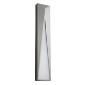 Oxygen Lighting Elif 22" Tall 2 Light ADA Single Outdoor LED Wall Sconce with Polycarbonate Lens Grey