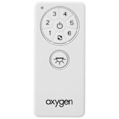 Oxygen Lighting Fan Remote Control White