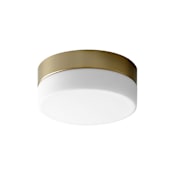 Oxygen Lighting Zuri 7" Wide LED Flush Mount Drum Ceiling Fixture - 277 Aged Brass