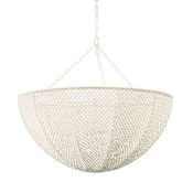 Palecek Quinn 4 Light 37" Wide Pendant Off White