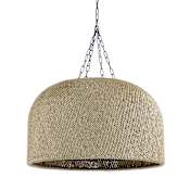 Palecek Augustine 3 Light 37" Wide Outdoor Chandelier Black