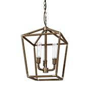 Palecek Hollister 3 Light 15" Wide Lantern Outdoor Chandelier Bronze