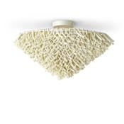 Palecek Cadiz 2 Light 25" Wide Semi-Flush Ceiling Fixture Cream
