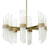 Palecek Yvonne 16 Light 36" Wide Chandelier Brushed Brass